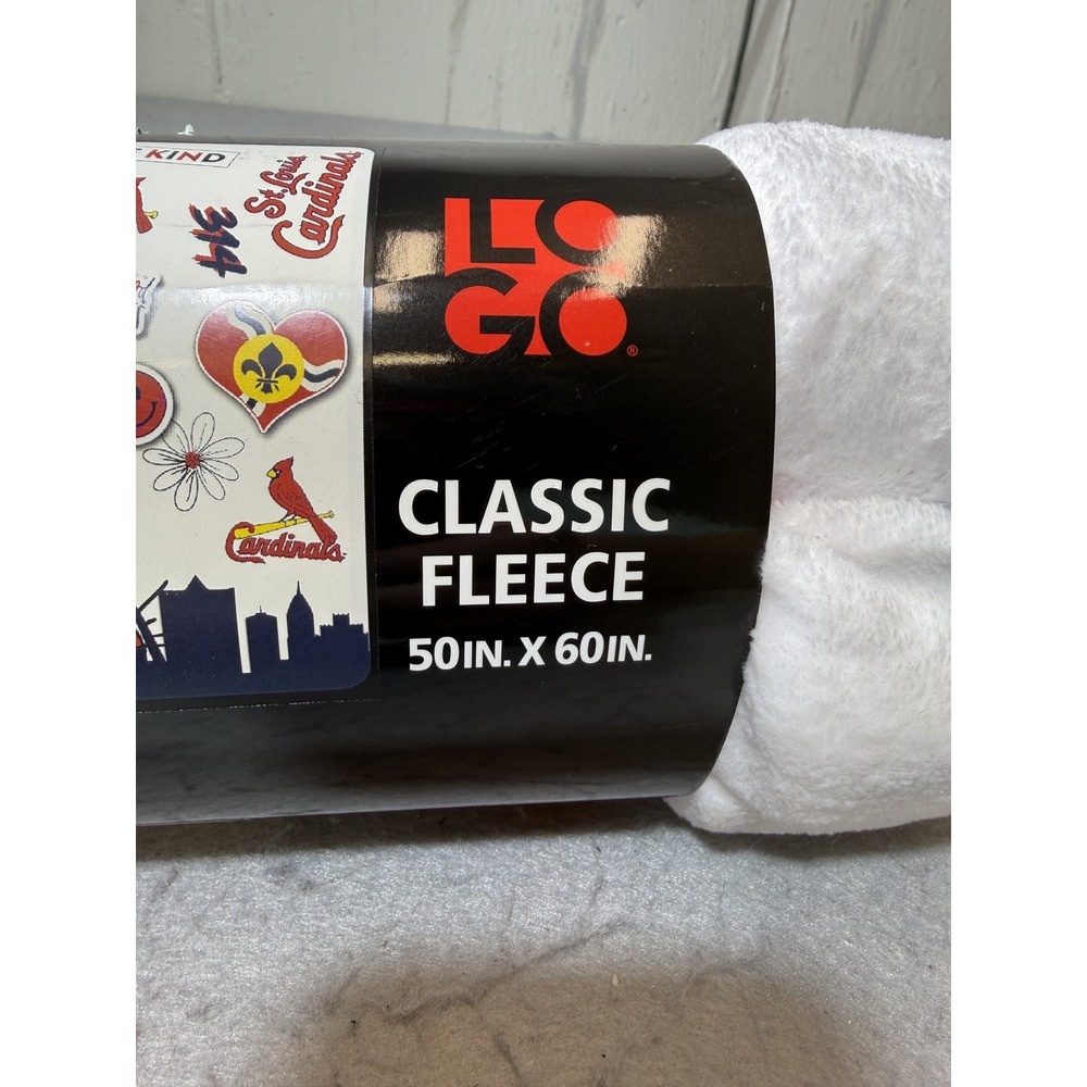 St Louis Cardinals MLB Logo Brands Classic Fleece‎ Throw Blanket 50x60 527-23-63